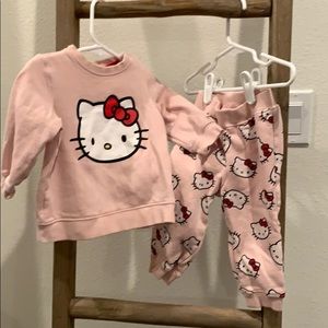 RARE H&M x Hello Kitty Sweatsuit Set Size 9-12M